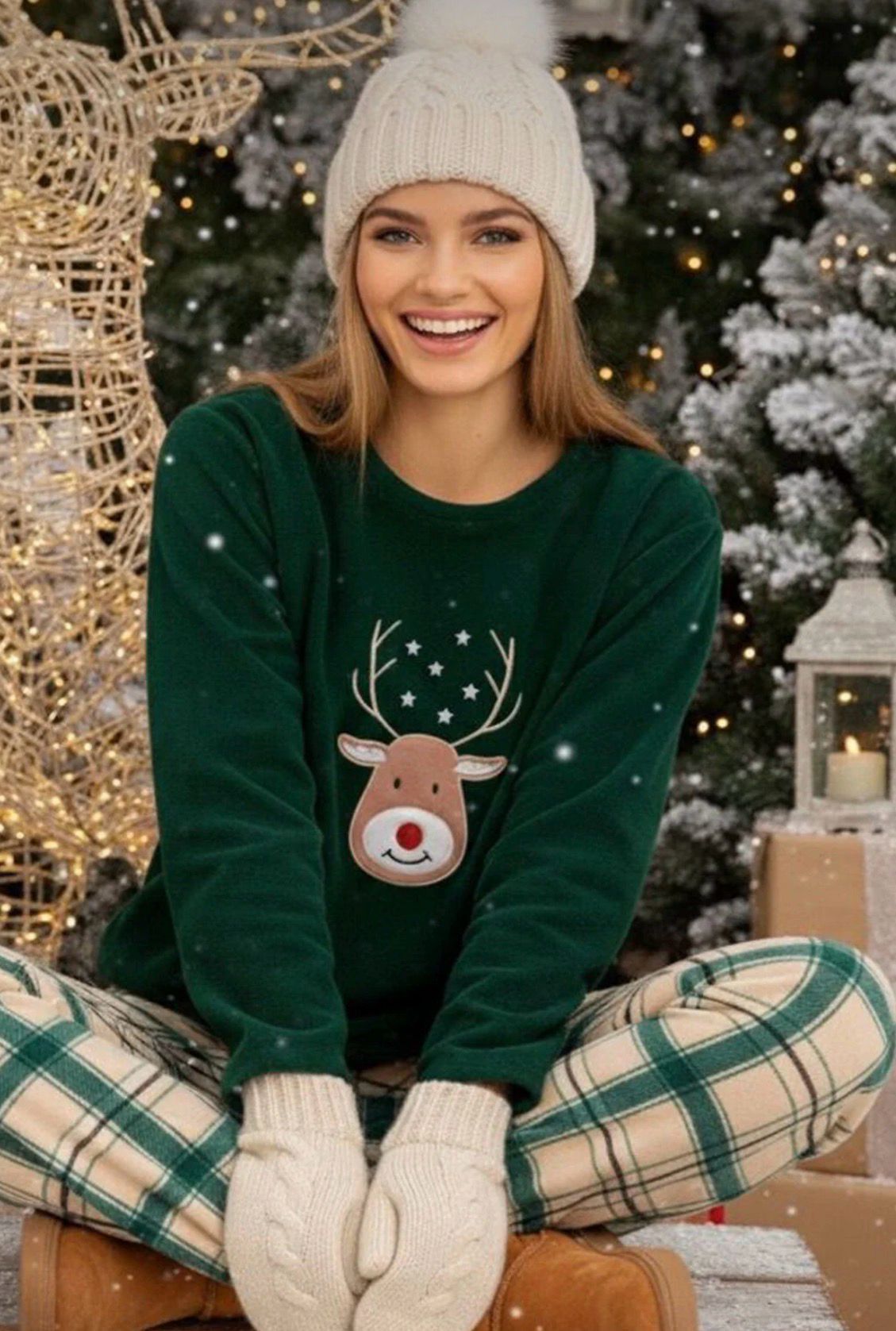 Reindeer Pajama Set