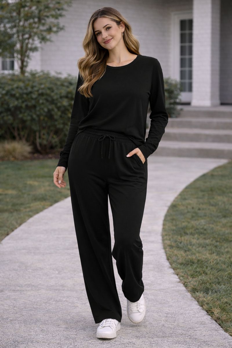 Black Relaxed Cotton Set